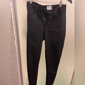 denizen high-rise straight jeans BLACK